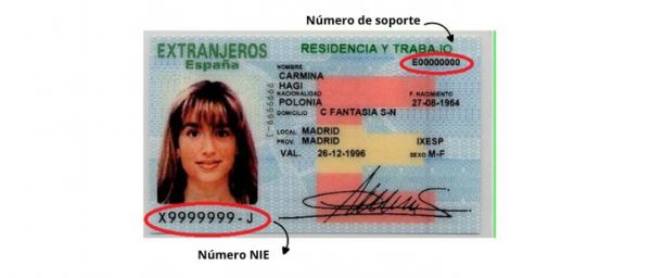 N mero De Soporte Del NIE Cu l Es Y D nde Encontrarlo Tus Ayudas