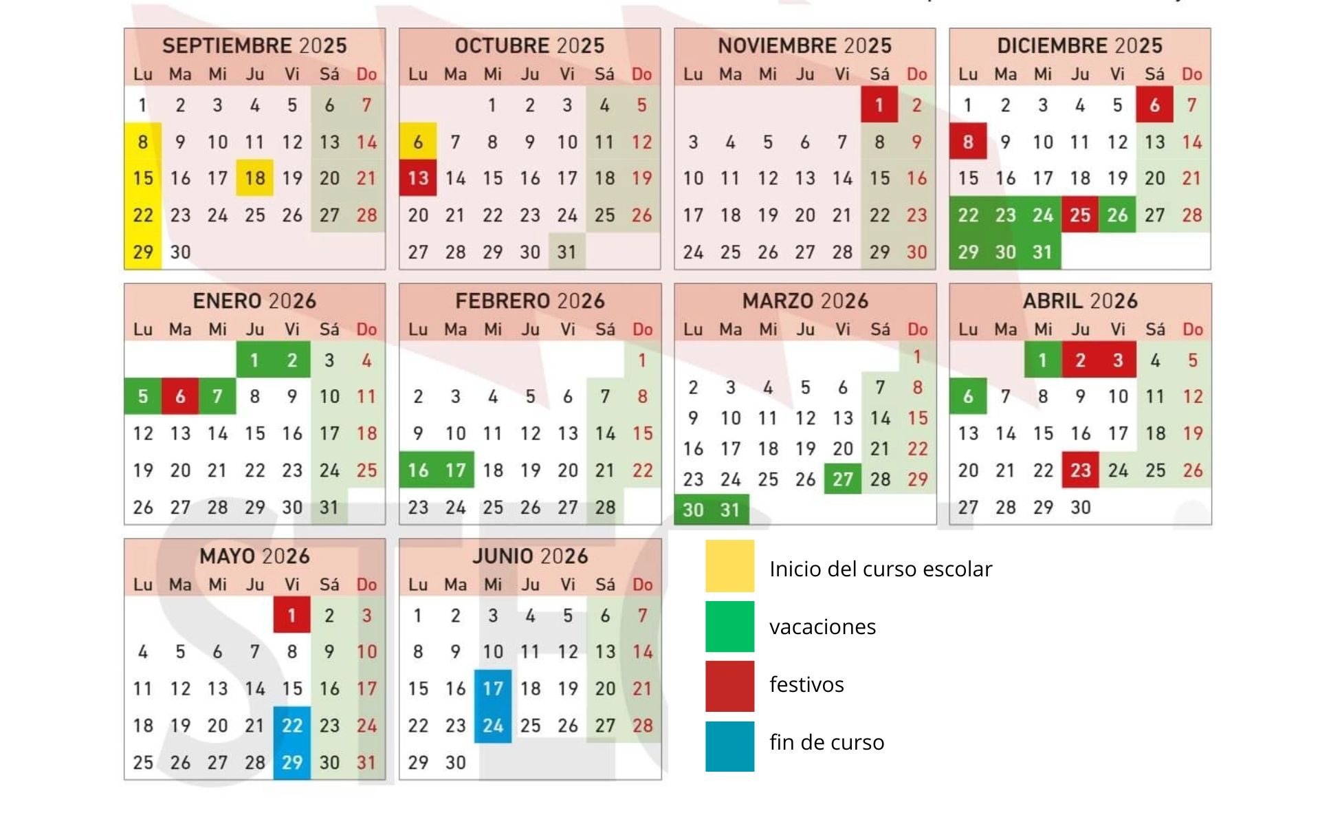 calendario escolar cyl 