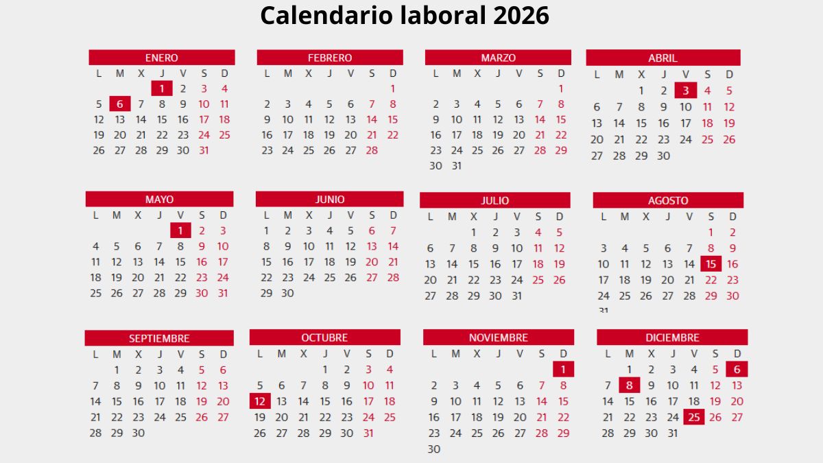 calendario laboral 2026 españa