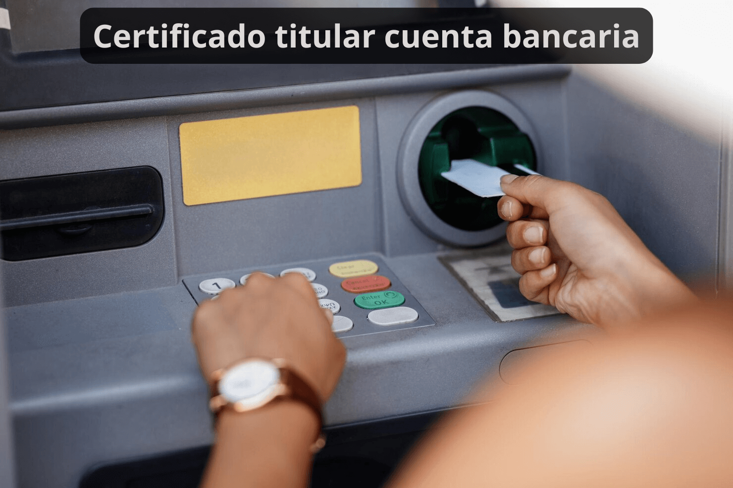 Certificado titular cuenta bancaria
