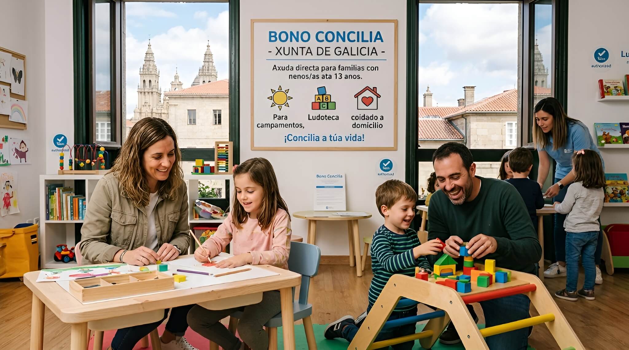 Bono Concilia Xunta de Galicia 2026: qué es, requisitos, cuantías y cómo solicitarlo