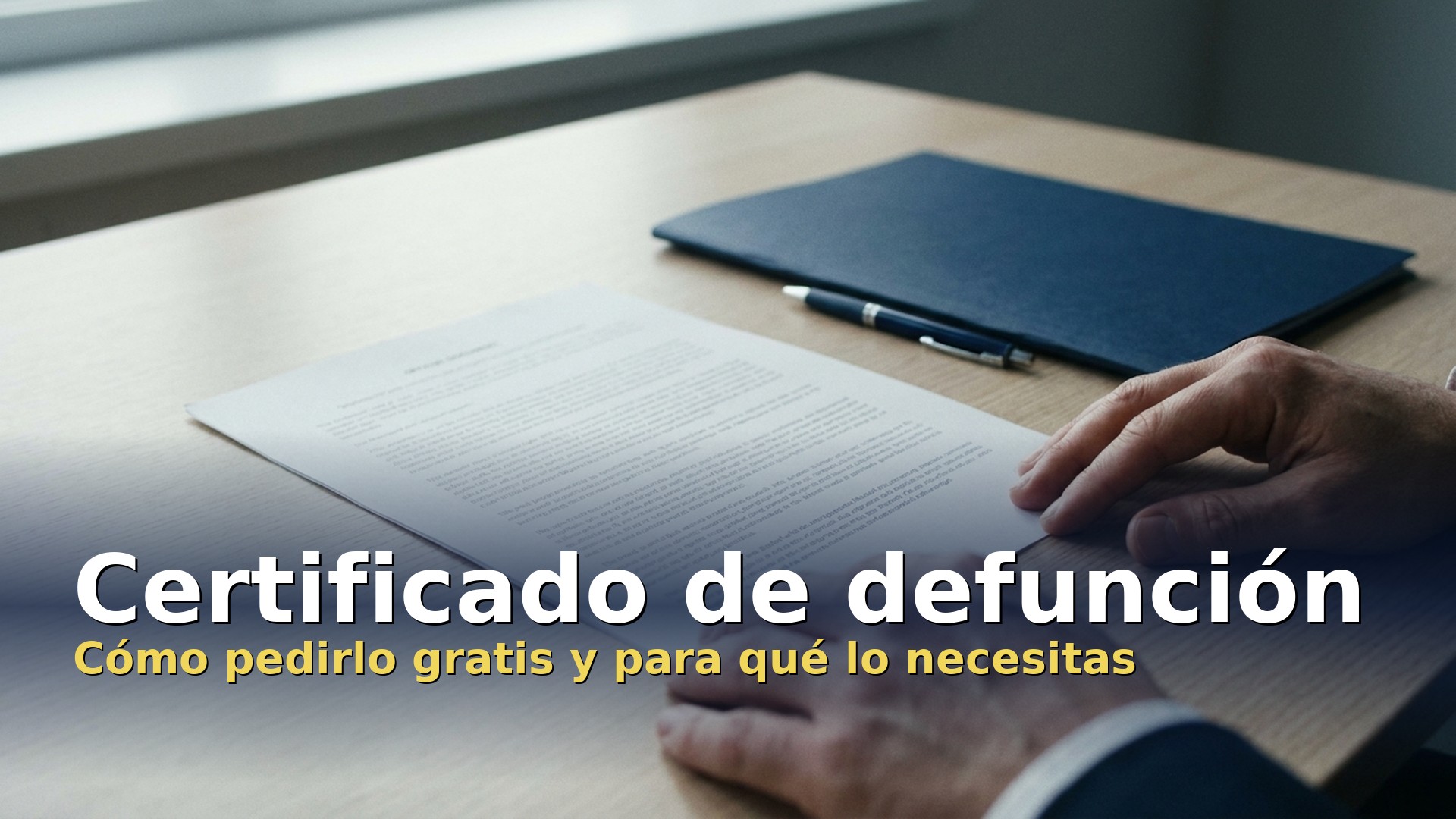 Certificado de defunción del Registro Civil junto a los documentos para pedir las prestaciones por fallecimiento