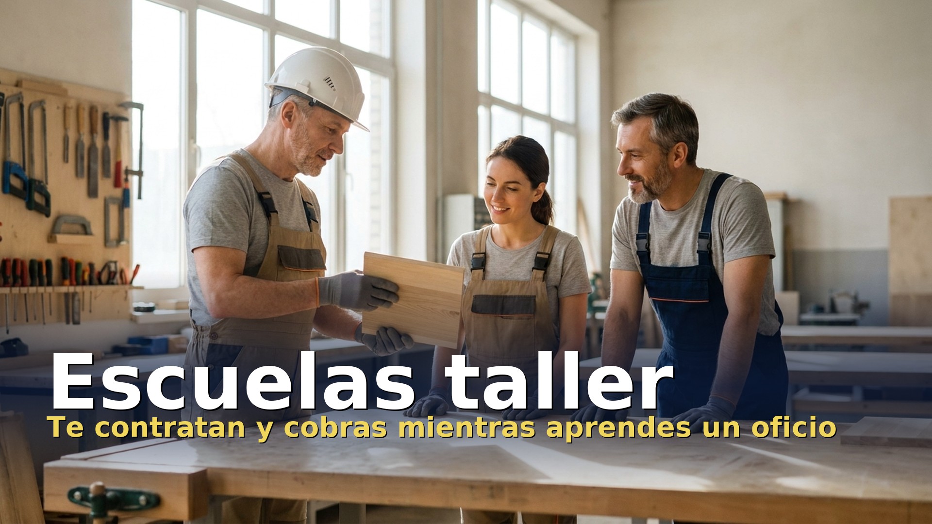 Escuelas taller y talleres de empleo: alumnado adulto aprendiendo un oficio con contrato de formación en alternancia