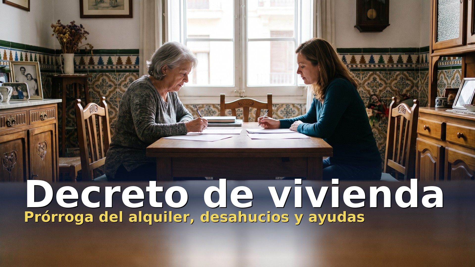 Decreto de vivienda: madre e hija revisan el contrato de alquiler en casa