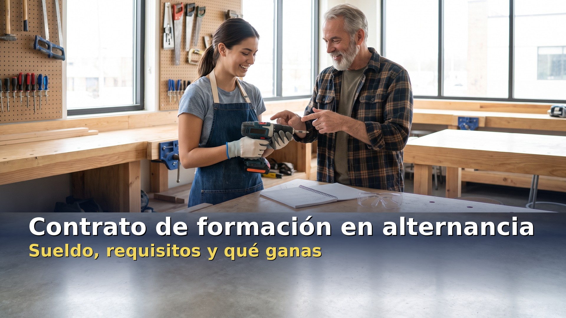 Contrato de formación en alternancia: aprendiz y tutor en un taller